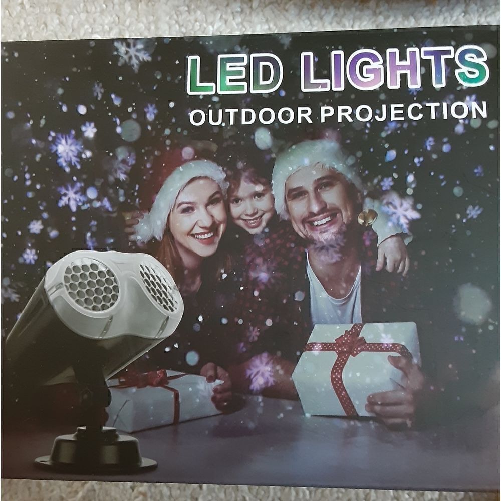LED Lights Outdoor Projector, Snowflakes, Waterproof